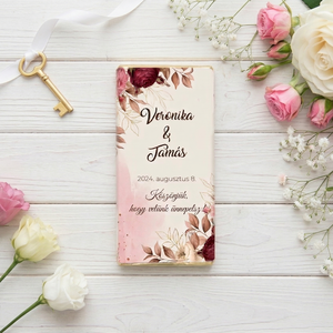 Csoki bordó virágokkal díszítve, Esküvő, Emlék & Ajándék, Köszönőajándék, , MESKA