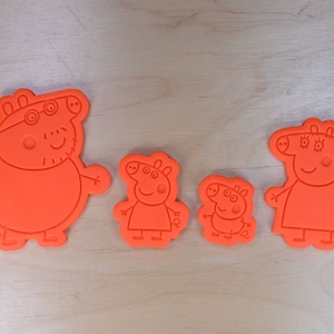 Peppa család sütikiszúró és pecsét szett- 062 - otthon & életmód - konyhafelszerelés, tálalás - sütés, főzés - sütikiszúró - Meska.hu