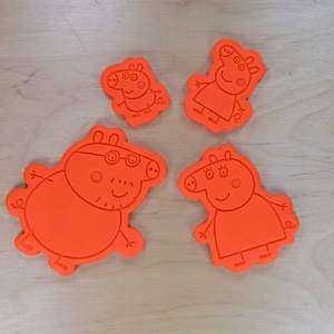 Peppa család sütikiszúró és pecsét szett- 062 - otthon & életmód - konyhafelszerelés, tálalás - sütés, főzés - sütikiszúró - Meska.hu