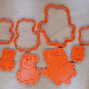 Peppa család sütikiszúró és pecsét szett- 062 - otthon & életmód - konyhafelszerelés, tálalás - sütés, főzés - sütikiszúró - Meska.hu