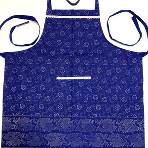 Eredeti kékfestő bordűrös kötény - Meska.hu