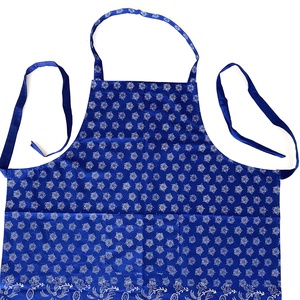 Bordűrös kötény eredeti kékfestő - otthon & életmód - konyhafelszerelés, tálalás - konyhai textil - kötény - Meska.hu