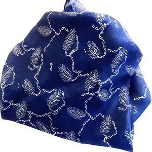 Hernyóselyem sál 180x40 cm eredeti kékfestő, Ruha & Divat, Sál, Sapka, Kendő, Sál, Mindenmás, MESKA