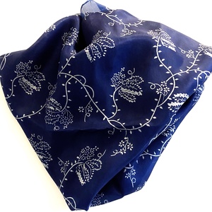 Hernyóselyem sál 180x40 cm eredeti kékfestő, Ruha & Divat, Sál, Sapka, Kendő, Sál, Mindenmás, MESKA