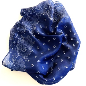 Hernyóselyem sál 180x40 cm eredeti kékfestő, Ruha & Divat, Sál, Sapka, Kendő, Sál, Mindenmás, MESKA