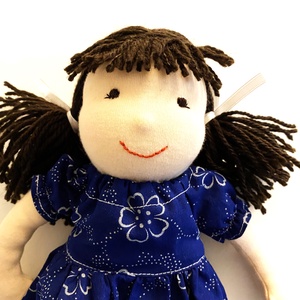 Baba eredeti kékfestő ruhában - játék & sport - baba & babaház - öltöztethető baba - Meska.hu