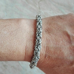 Bizánci lánc nemesacél férfi chainmaille karkötő - ékszer - karkötő - lánc karkötő - Meska.hu