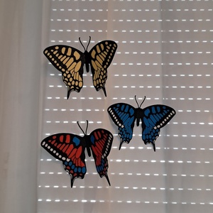 3D nyomtatott mágneses pillangó 3 db . - otthon & életmód - dekoráció - fali és függő dekoráció - falra akasztható dekor - Meska.hu