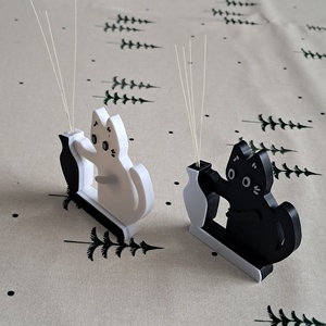 Macskabajusz tartó hűtőmágnes, 2 db 2000 ft, 3D nyomtatott. - otthon & életmód - dekoráció - dísztárgy - Meska.hu