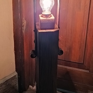 Rusztikus gerenda álló lámpa - otthon & lakás - lámpa - állólámpa - Meska.hu