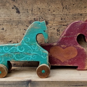 Fából készült festett állatkák - otthon & életmód - dekoráció - dísztárgy - Meska.hu