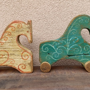 Fából készült festett állatkák - otthon & életmód - dekoráció - dísztárgy - Meska.hu