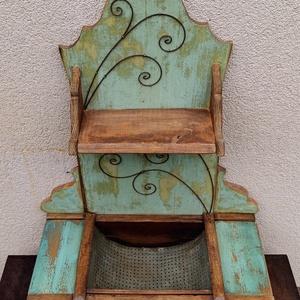 Rusztikus antikolt tálca, kínáló, polc - otthon & életmód - bútor - polc - Meska.hu