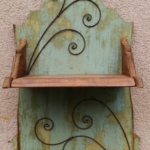 Rusztikus antikolt tálca, kínáló, polc - otthon & életmód - bútor - polc - Meska.hu