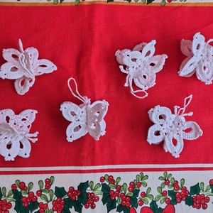 Horgolt díszek  - otthon & életmód - dekoráció - asztal és polc dekoráció - horgolt & csipketerítő - Meska.hu
