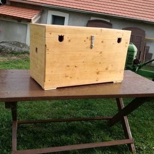 Tulipános nagy fa láda  - otthon & életmód - tárolás & rendszerezés - láda - Meska.hu