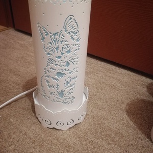 Cicás pvc lámpa - otthon & életmód - lámpa - asztali lámpa - Meska.hu