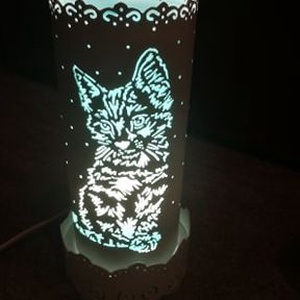 Cicás pvc lámpa - otthon & életmód - lámpa - asztali lámpa - Meska.hu