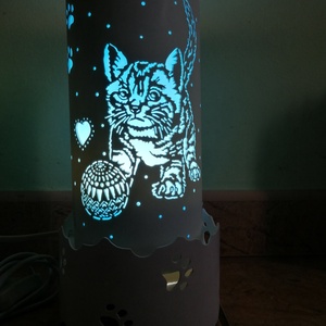 Cuki cicás lámpa - otthon & életmód - lámpa - hangulatlámpa - Meska.hu