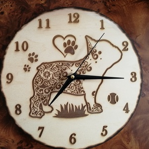 Bulldog mintás falióra - otthon & életmód - dekoráció - fali és függő dekoráció - falióra & óra - Meska.hu