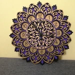 3D manadala óra - otthon & életmód - dekoráció - fali és függő dekoráció - falióra & óra - Meska.hu