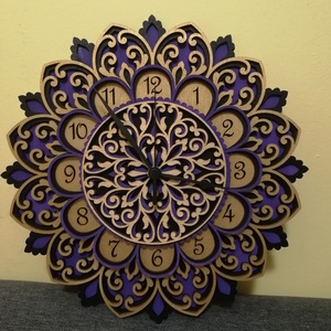 3D manadala óra - otthon & életmód - dekoráció - fali és függő dekoráció - falióra & óra - Meska.hu