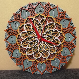 3D mandala óra  - Meska.hu