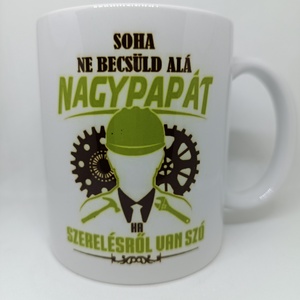 Nagypapa bögre, Otthon & Életmód, Konyhafelszerelés, tálalás, Tálalás, Bögre & Csésze, Decoupage, transzfer és szalvétatechnika, MESKA