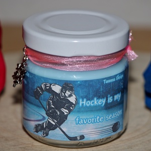 Hockey illatgyertya , Otthon & Életmód, Gyertya, illat, aroma, Gyertya, Gyertya-, mécseskészítés, MESKA