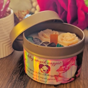 Anyák napja illatgyertya , Otthon & Életmód, Gyertya, illat, aroma, Gyertya, Gyertya-, mécseskészítés, MESKA