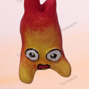 A vándorló palota - Calcifer füstölő tartó figura 1. verzió , Kellékek & szerszámok, Dekorációs kellékek, Figurák, Festett tárgyak, Gyurma, MESKA