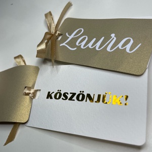 Esküvői ültetőkártya köszönőkártáyval - esküvő - meghívó & kártya - ültetési rend - Meska.hu
