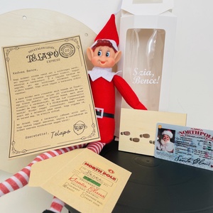Karácsonyi manó Elf on the Shelf játék egyedi névvel és útmutatóval - játék & sport - plüssállat & játékfigura - manó - Meska.hu