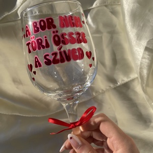 Valentin-napi vicces feliratos boros pohár, Otthon & Életmód, Konyhafelszerelés, tálalás, Tálalás, Boros poharak, szettek, Mindenmás, MESKA