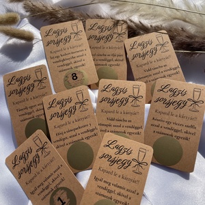 Lagzis kaparós sorsjegy - 18 db, Esküvő, Dekoráció, Helyszíni dekor, Mindenmás, MESKA