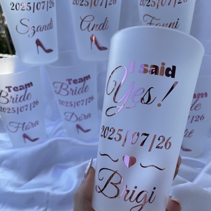 Egyedi névvel készülő lánybúcsús Team Bride repohár , Esküvő, Lánybúcsú, Mindenmás, MESKA