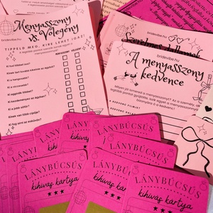 Lánybúcsús játék csomag ajándéktáskában vagy digitálisan - esküvő - lánybúcsú - Meska.hu