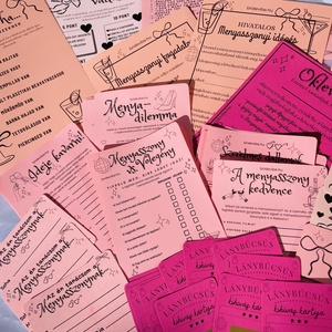 Menyasszony pakk - Esküvő tervező + Lánybúcsús játék csomg digitális fájlok - esküvő - lánybúcsú - Meska.hu