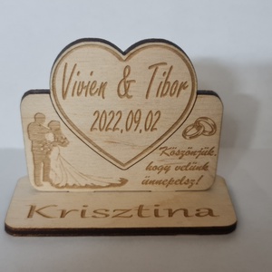 esküvői köszönő és ültető kártya egyben talppal vagy hűtőmágnessel. - esküvő - emlék & ajándék - köszönőajándék - Meska.hu