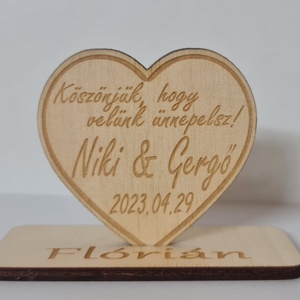 esküvői köszönőajándék és ültetőkártya egyben, akár hűtőmágnessel. - esküvő - emlék & ajándék - köszönőajándék - Meska.hu