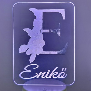 Monogramos világító plexi, Esküvő, Dekoráció, Asztaldísz, Gravírozás, pirográfia, MESKA