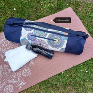 Jógamatrac táska lila mandalás - táska & tok - edzőtáskák - edzőtáskák - Meska.hu