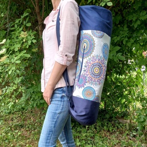 Jógamatrac táska lila mandalás - táska & tok - edzőtáskák - edzőtáskák - Meska.hu