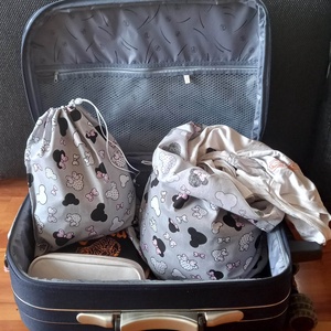 Szennyestartó zsák szett utazáshoz táskába, bőröndbe Minnie, Otthon & Életmód, Tárolás & Rendszerezés, Szennyestartó, Varrás, MESKA