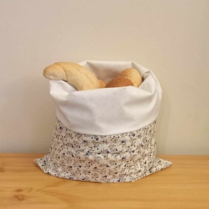 Frissentartó kenyeres zsák+bevásárló zsák kék virágos - táska & tok - bevásárlás & shopper táska - kenyeres zsák - Meska.hu