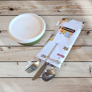 Evőeszköz-, fogkefe-, szívószáltartó munkagépes, Táska & Tok, Uzsonna- & Ebéd tartó, Evőeszköz tartó, Varrás, MESKA