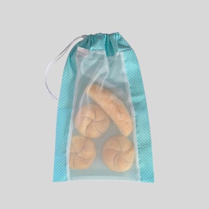 Frissentartó kenyeres zsák+bevásárló zsák türkizzöld pöttyös - táska & tok - bevásárlás & shopper táska - kenyeres zsák - Meska.hu