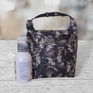 Ételhordó és uzsonnás táska arany-ezüst pillangós, Táska & Tok, Uzsonna- & Ebéd tartó, Ebéd tasak, doboz, Varrás, MESKA