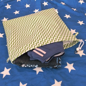 Aqua-zsák zöld hullámos - Meska.hu