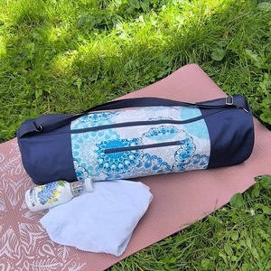 Jóga-, pilates-, tornamatrac táska kék mandalás, Játék & Sport, Sport és kikapcsolódás, Jóga, pilates, torna, Jógatáska, Varrás, MESKA